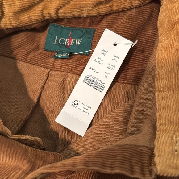 NWT J. Crew Brown Two Toned Corduroy Button Down - Picture 3 of 3